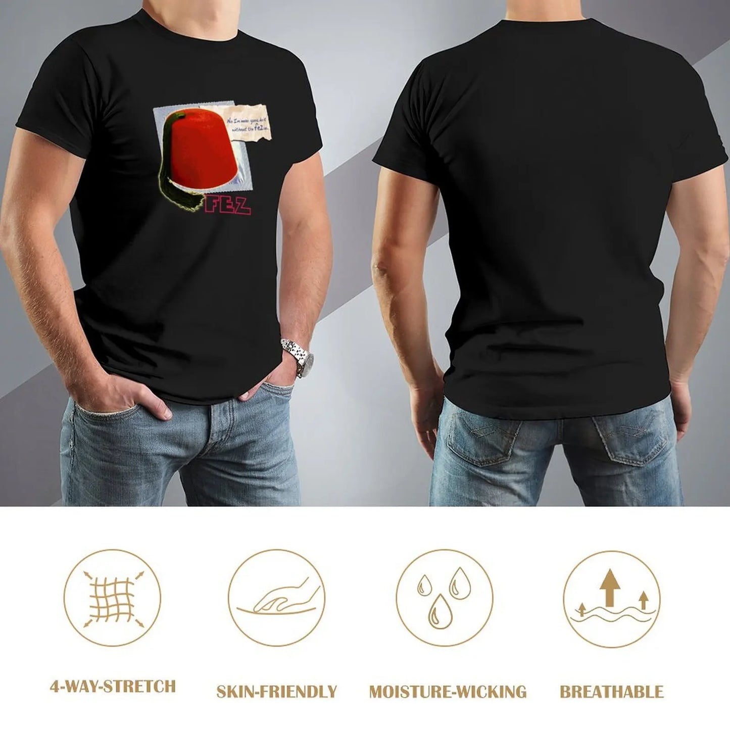 FEZ T-Shirt shirts graphic tee man t shirt graphic t shirt vintage mens t shirts pack