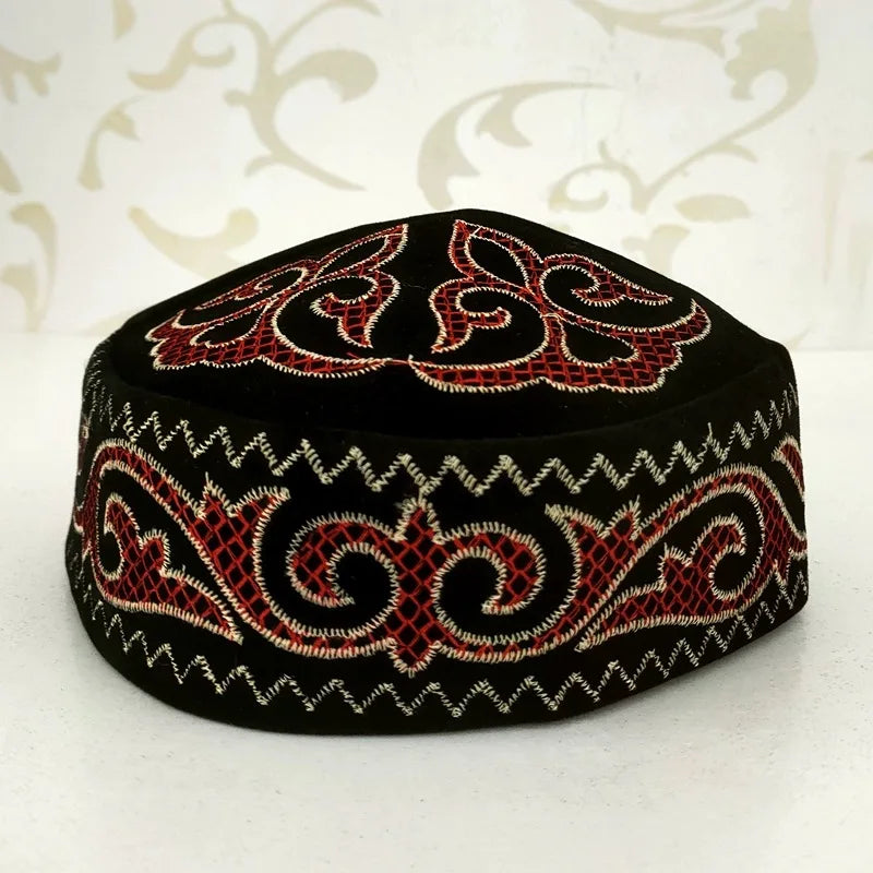 Freeshipping Muslim Caps For Men Colthing Lint Crochet Hat Turkey Kufi Islamic Kippah Hijab Jewish Turban Cotton Winter Warm