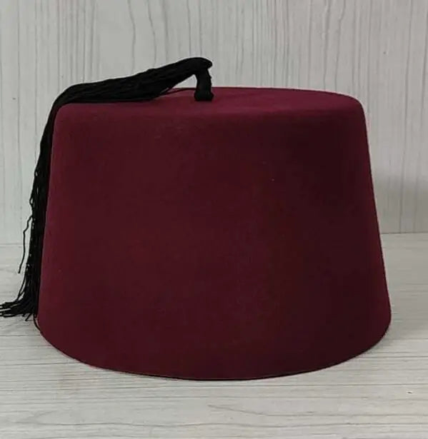 Turkish Hat Ottoman Felt Cap Men Fez 11CM Height Turkey Tradition Ethnic Black Vintage