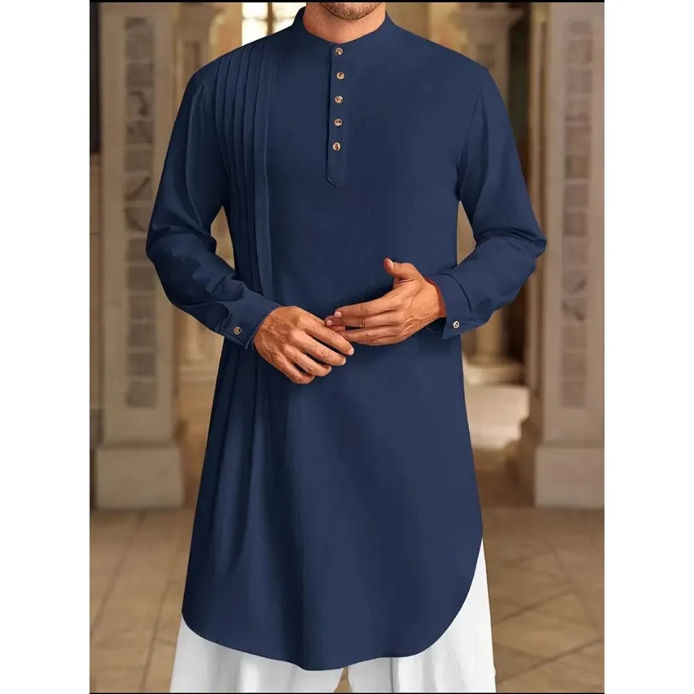 Muslim Middle Eastern Arab, Men's Button-Down Shirt, Muslim Robe for Dress Up and Cosplay