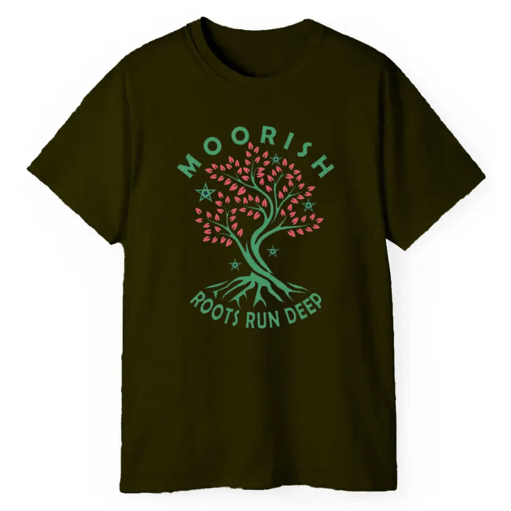 Moorish Roots Run Deep Moors Black History Moorish American Men's Classic Graphic T Shirts Tee Summer Cotton Tee Tops 2025 Shirt