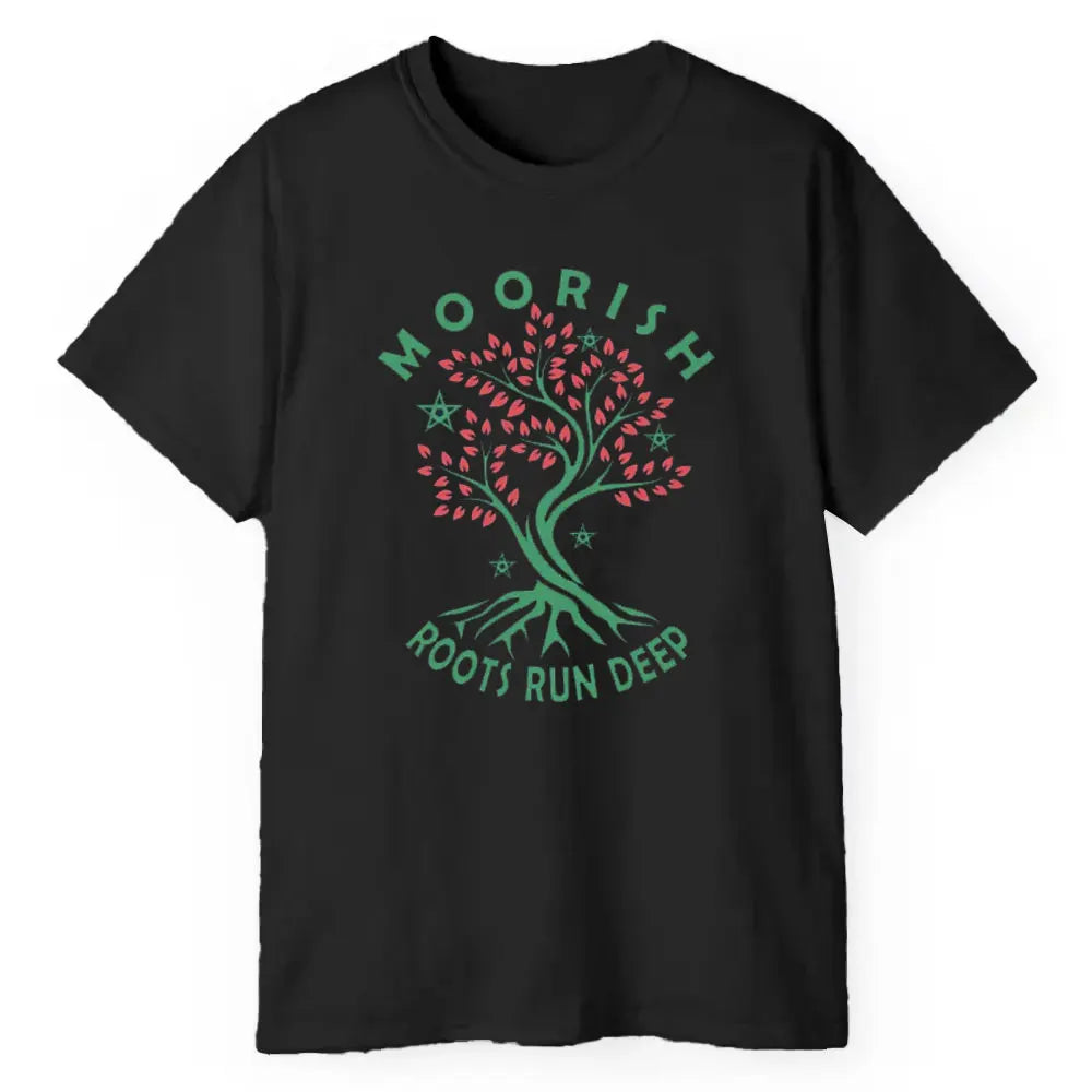 Moorish Roots Run Deep Moors Black History Moorish American Men's Classic Graphic T Shirts Tee Summer Cotton Tee Tops 2025 Shirt