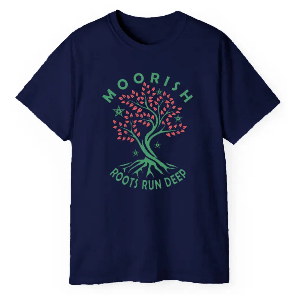 Moorish Roots Run Deep Moors Black History Moorish American Men's Classic Graphic T Shirts Tee Summer Cotton Tee Tops 2025 Shirt
